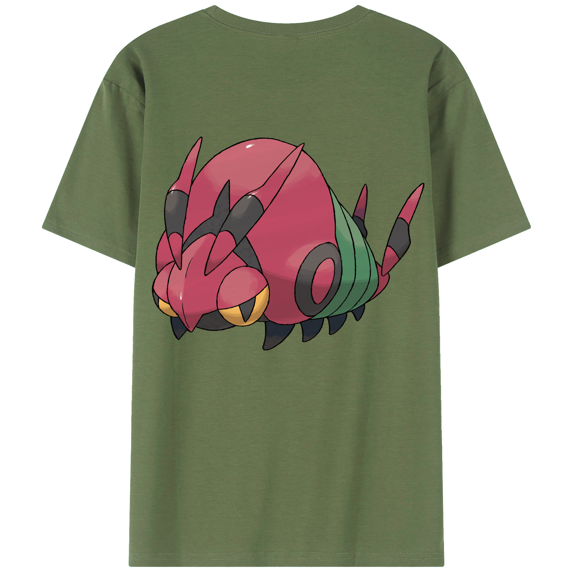 （画像用） ポケットモンスター Pokémon 綿100％ メンズ半袖Tシャツ（バックプリント） 通気性